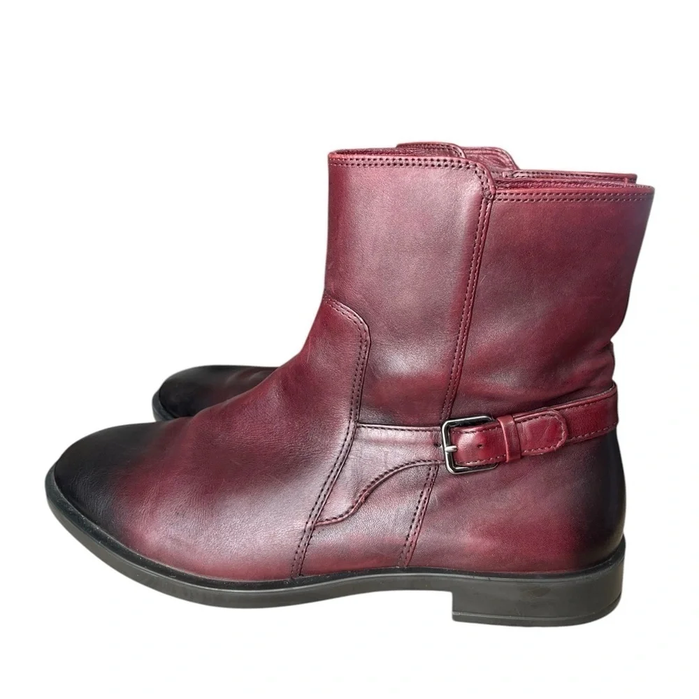 Ecco burgundy leather